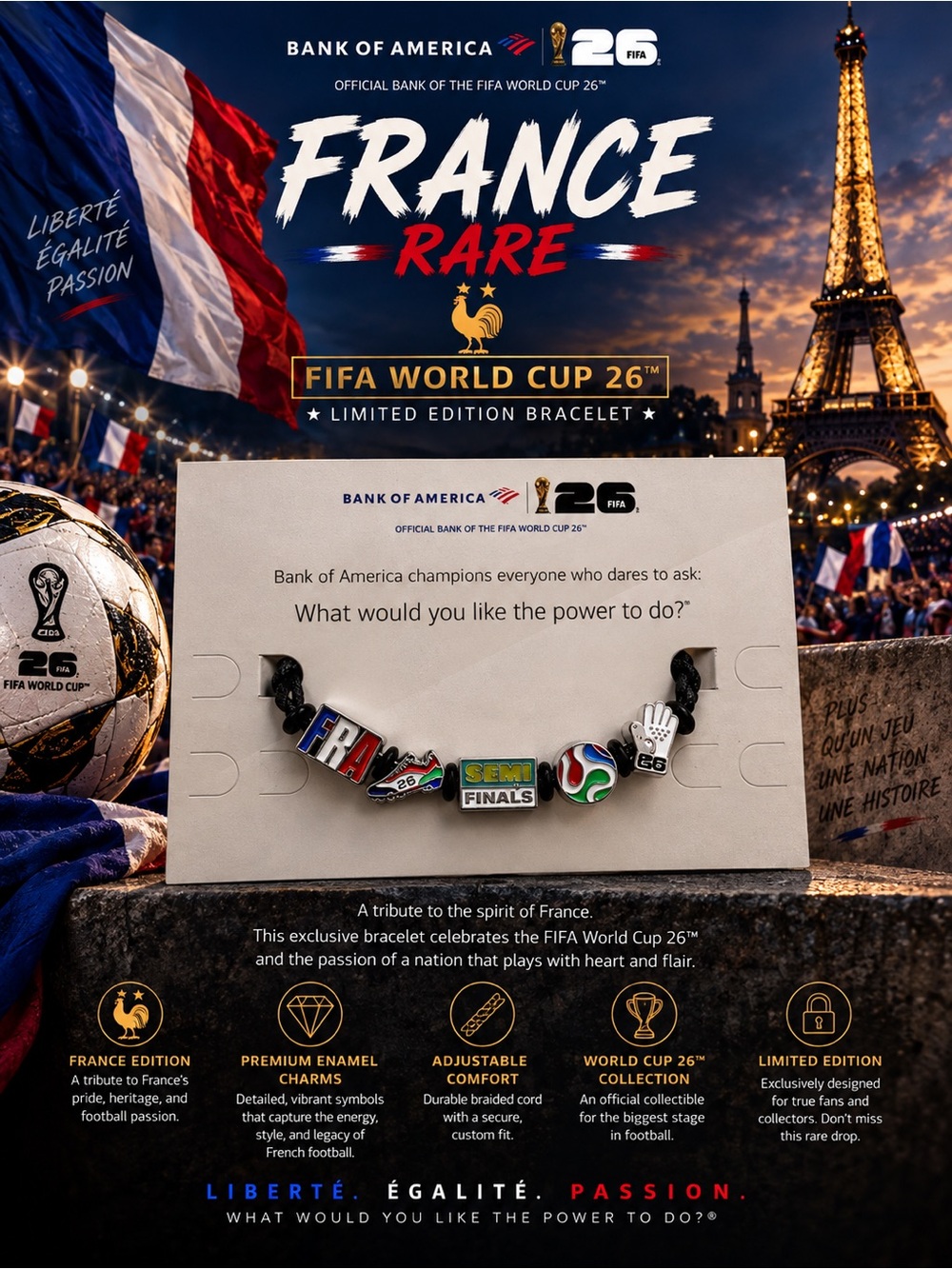 FRANCE RARE FIFA World Cup 2026™ France Limited Edition Bracelet